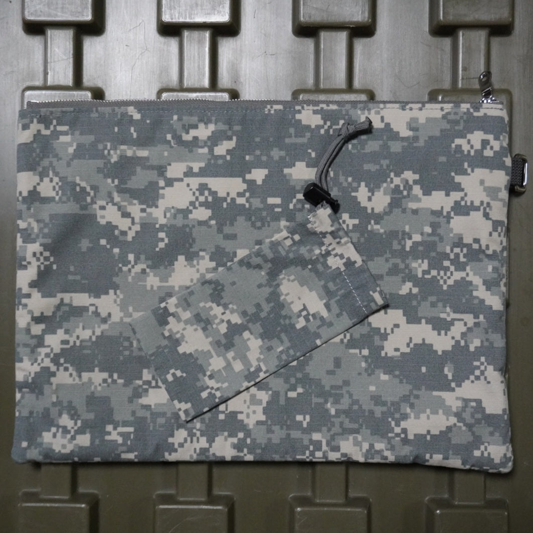 MMM. Mission Clutch Bag ACU×Beige Cowhide