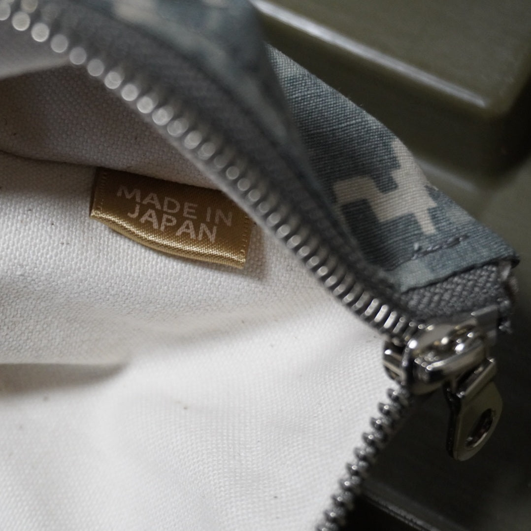 MMM. Mission Clutch Bag ACU×Beige Cowhide