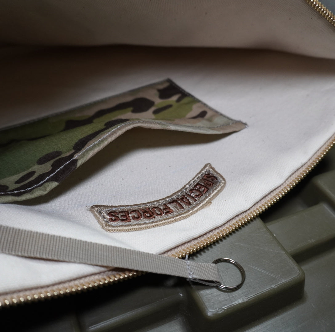 MMM. Mission Clutch Bag MULTICAM×KHAKI Cowhide