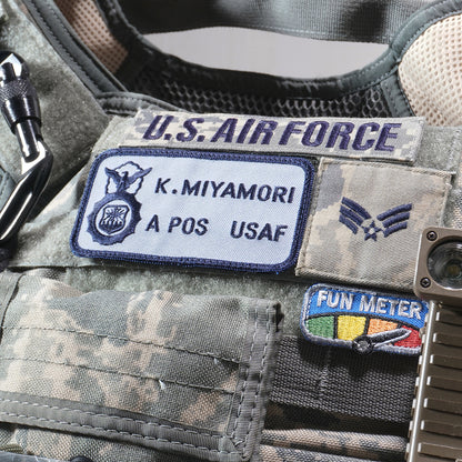 U.S. AIR FORCE SF NAME PATCH 実物生地 オーダーネーム