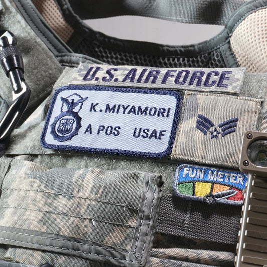 U.S. AIR FORCE SF NAME PATCH 実物生地 オーダーネーム