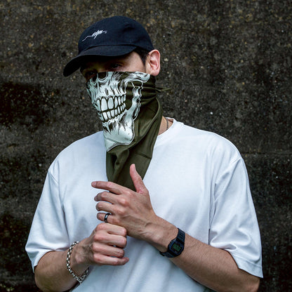 MMM.  22inch NIGHT GLOW SKULL BANDANA