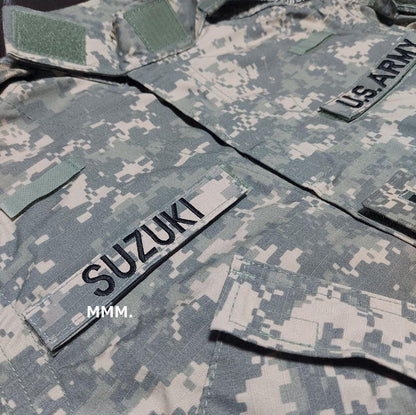 U.S. ARMY NAME TAPE ACU 実物生地 オーダーネーム